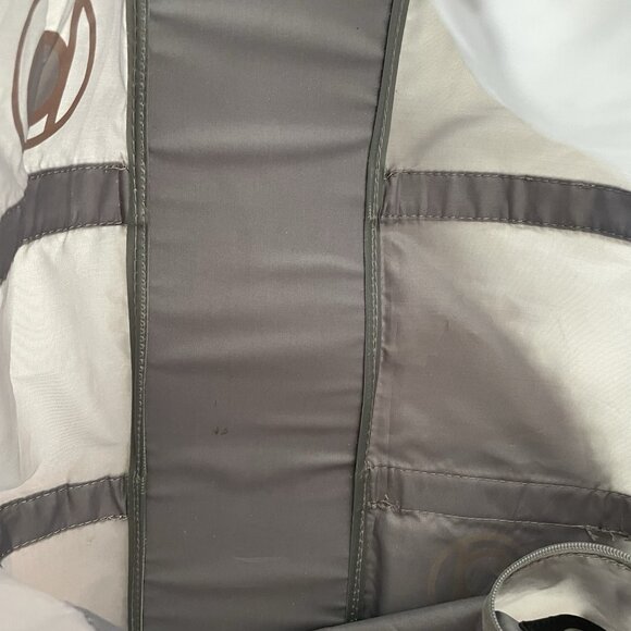 Grey Biaggi Leggero Logo Foldable Spinner Nylon Carry-On Bag Weekender Shopper - Picture 4 of 4